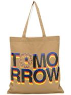 Stella Mccartney Slogan Tote Bag, Men's, Brown, Cotton