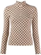Misbhv Logo Print Knitted Top - Neutrals