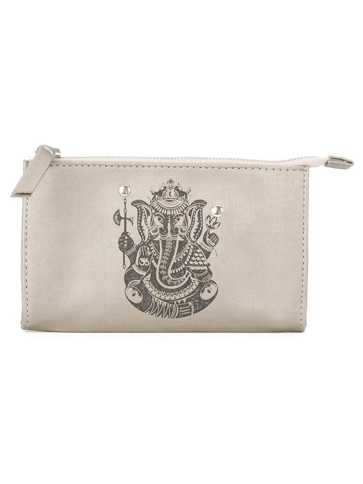 Xaa Leather Clutch, Women's, Grey, Leather