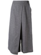 Eleventy Cropped Trousers, Women's, Size: 40, Grey, Linen/flax