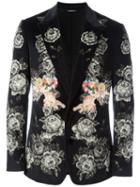 Dolce & Gabbana Floral Cross-stitch Print Jacket