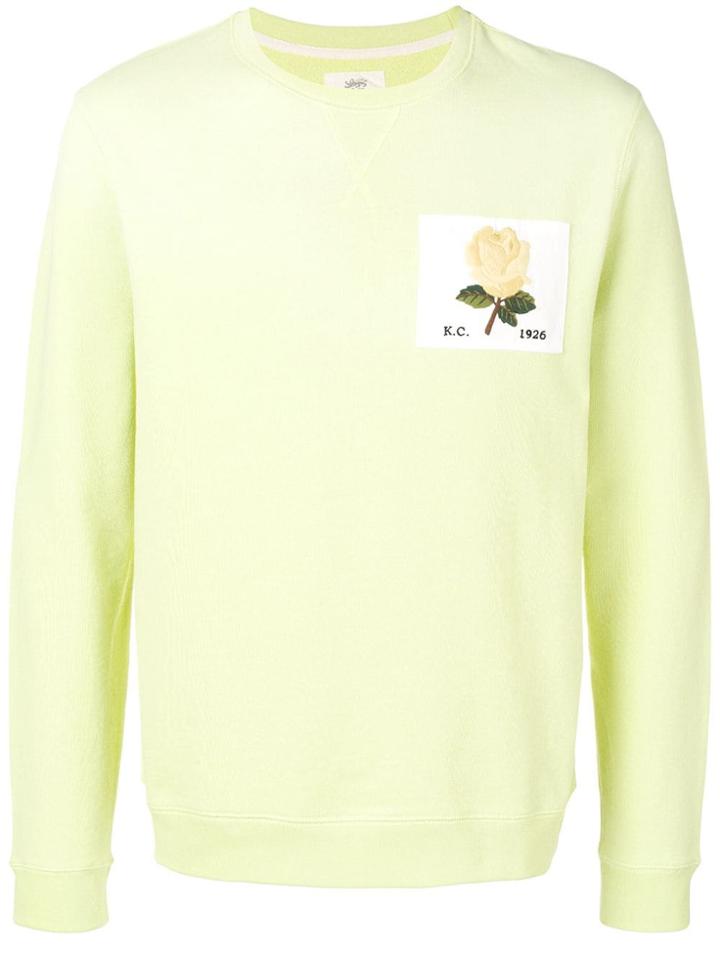 Kent & Curwen Embroidered Rose Sweatshirt - Yellow