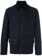 Desa 1972 Buttoned Leather Jacket - Blue