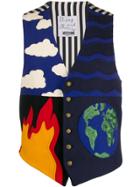 Moschino Pre-owned 1980s Patchwork Waistcoat - Blue