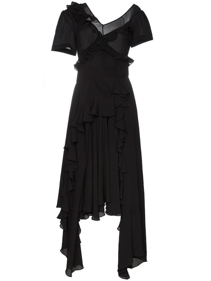 Preen By Thornton Bregazzi Wendie Ruffle Detail Dress - Black