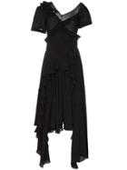 Preen By Thornton Bregazzi Wendie Ruffle Detail Dress - Black