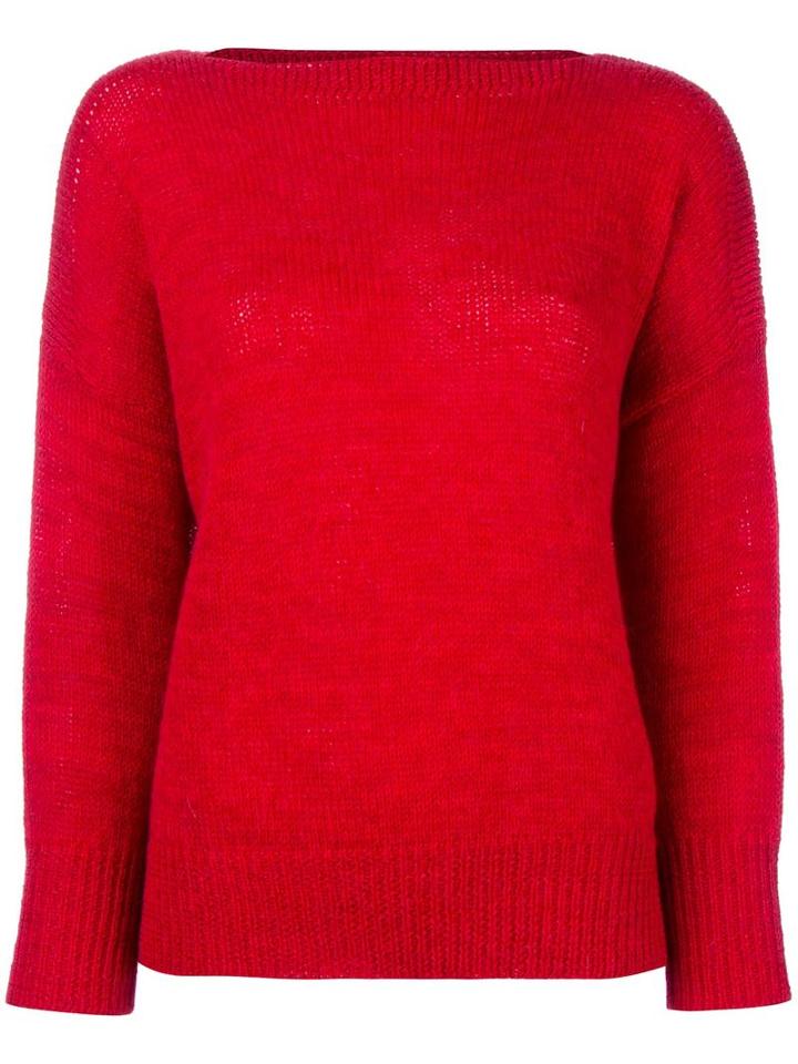 Isabel Marant Étoile 'grace' Jumper, Women's, Size: 38, Red, Linen/flax/alpaca/wool/polyester