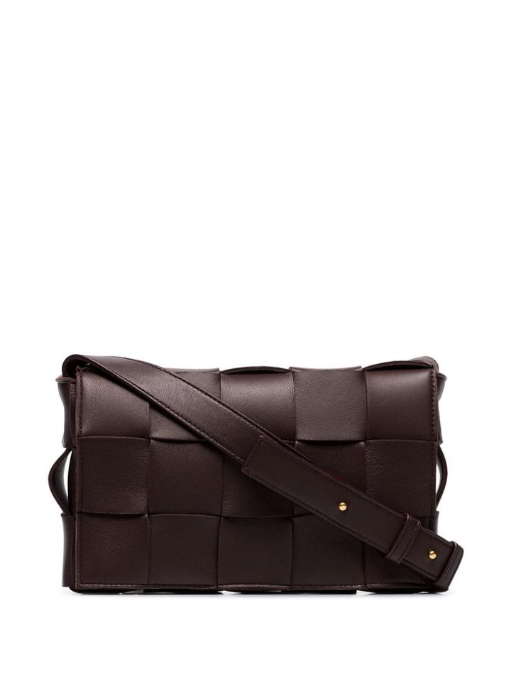 Bottega Veneta Maxi Intrecciato Shoulder Bag - Red