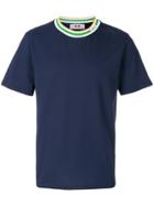 Msgm Contrast Neckline T-shirt - Blue