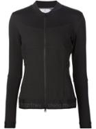 Adidas By Stella Mccartney 'perforated Midlayer' Zipped Jacket, Women's, Size: Xs, Black, Polyester/spandex/elastane
