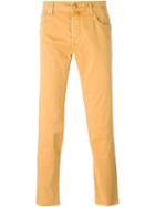 Jacob Cohen Slim-fit Trousers, Men's, Size: 36, Yellow/orange, Cotton/spandex/elastane
