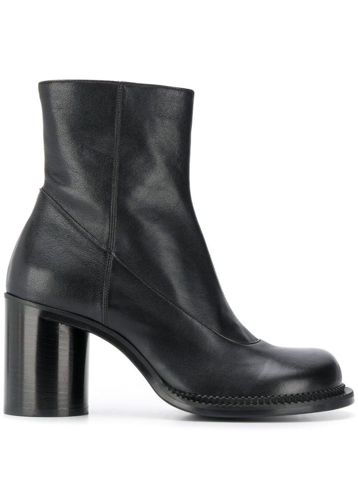 Maison Margiela Chunky Heel Ankle Boots - Black