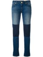 Michael Michael Kors - Contrast Patch Jeans - Women - Cotton - 2, Blue, Cotton