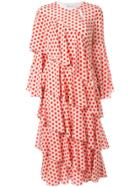 Osman Diaz Tiered Star-print Dress - Multicolour
