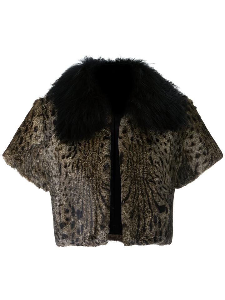 Andrea Bogosian Rabbit Fur Jacket, Women's, Size: Medium, Grey, Rabbit Felt