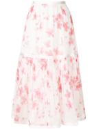 Emporio Armani Flared Floral Skirt - White