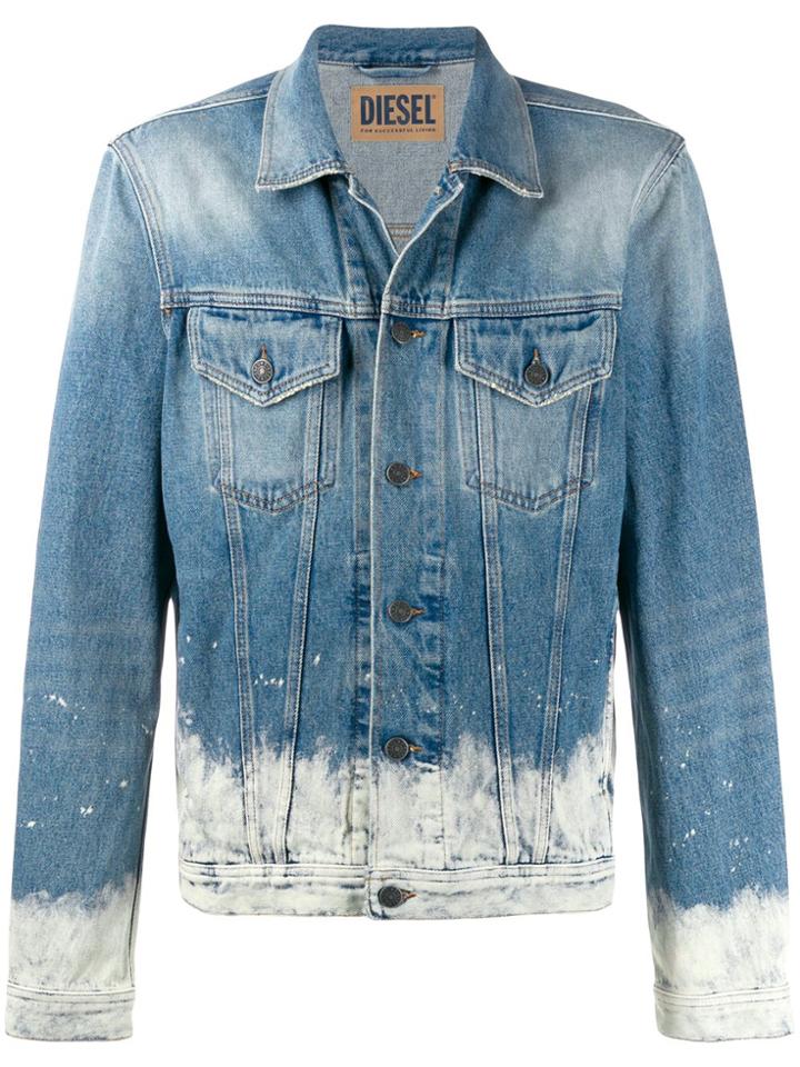 Diesel Faded Trucker Jacket - Blue