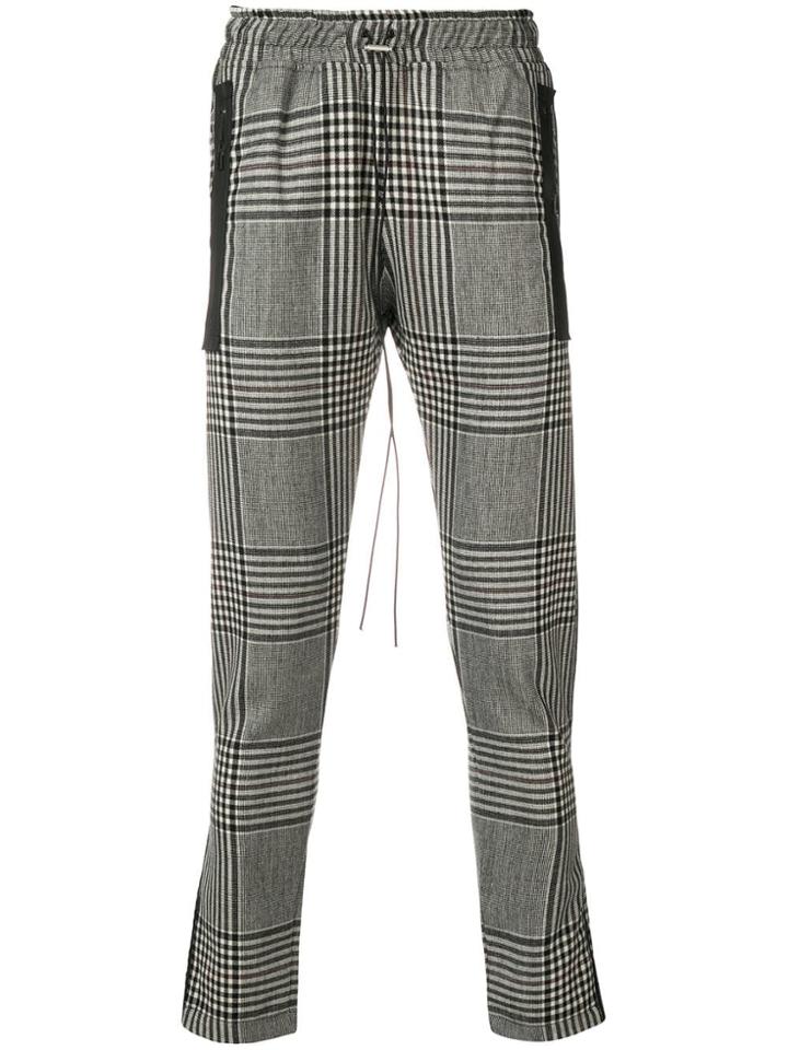 Represent Checked Track Pants - Grey