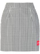 Ck Jeans Gingham Mini Skirt - Black