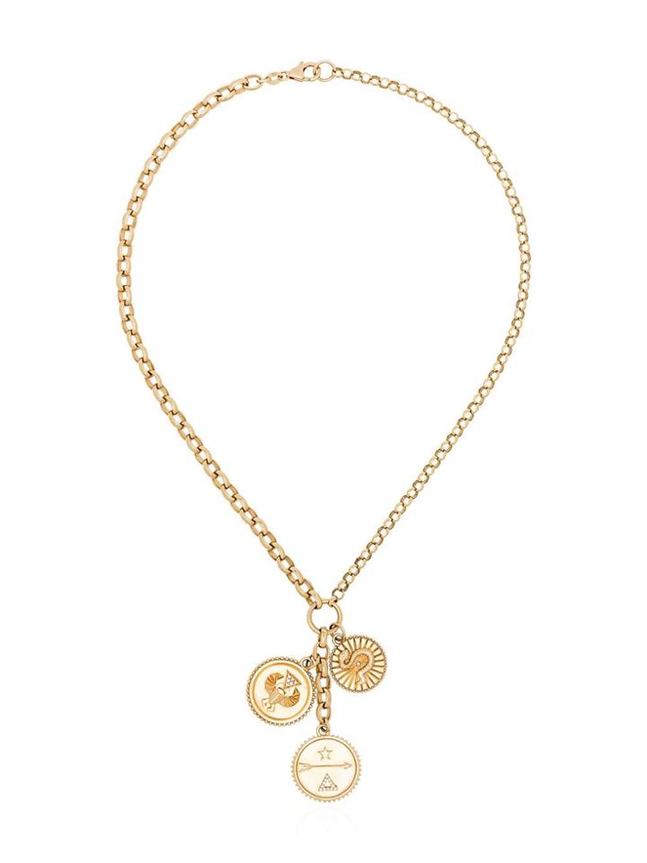 Foundrae Strength, Dreams And Karma Charm Necklace - Gold