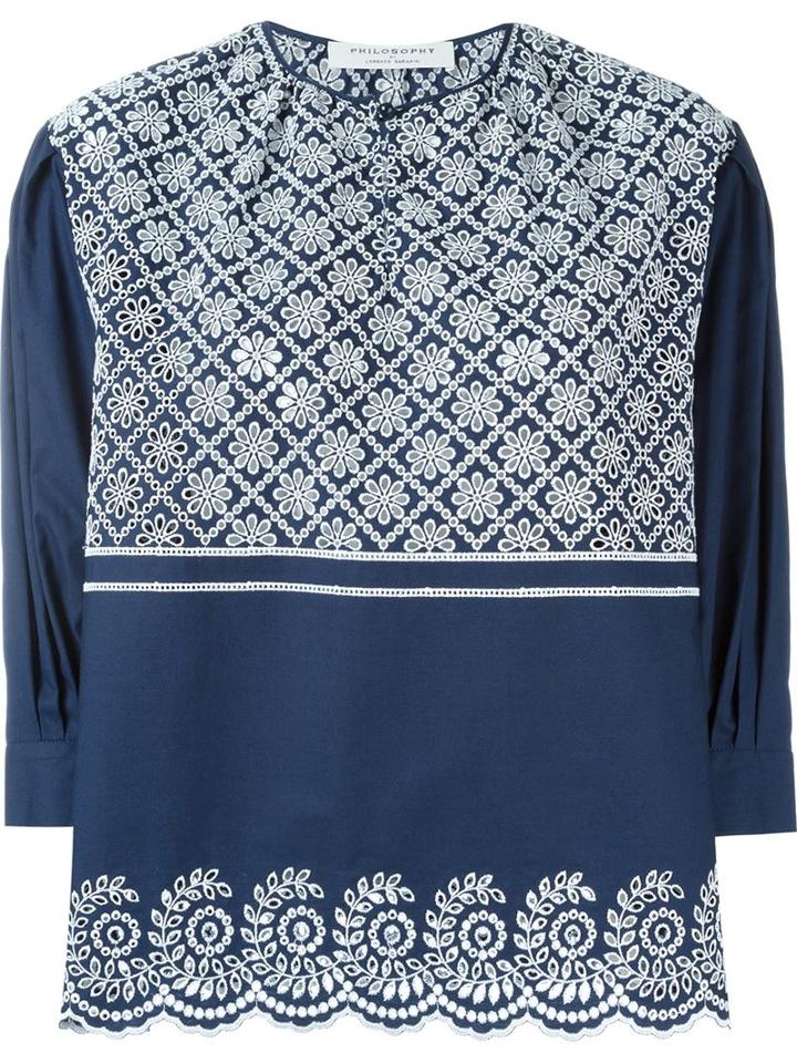 Philosophy Di Lorenzo Serafini Eyelet Lace Tunic Top