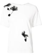 Carolina Herrera Floral Embroidered T-shirt - White