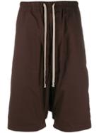 Rick Owens Drkshdw Drawstring Shorts - Brown