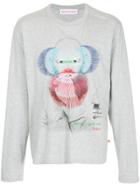 Walter Van Beirendonck Vintage Embroidered Face T-shirt - Grey