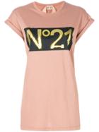 No21 Oversized Logo T-shirt - Pink & Purple