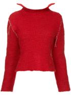 Marni Stitched Sleeve Sweater - Red