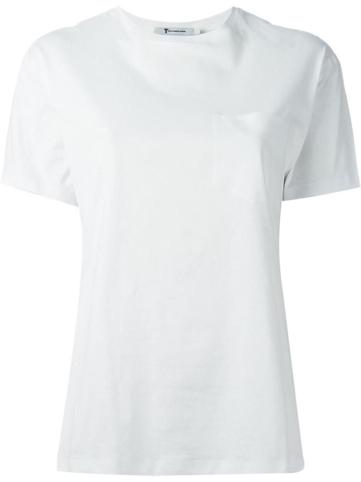 T By Alexander Wang Round Neck T-shirt, Women's, Size: M, White, Cotton