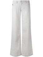 Armani Jeans - Wide-leg Trousers - Women - Linen/flax - 27, Grey, Linen/flax