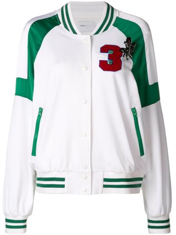 Isabelle Blanche Embellished Bomber Jacket - White