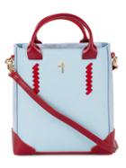 Manu Atelier - Suede And Leather Tote Bag - Women - Leather/suede - One Size, Blue, Leather/suede