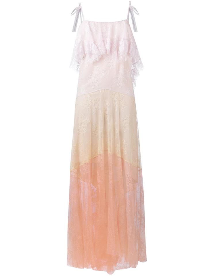 Philosophy Di Lorenzo Serafini - Lace Maxi Dress - Women - Polyamide/polyester - 40, Pink/purple, Polyamide/polyester