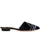 Valentino Valentino Garavani Panther Cloque Mules - Black