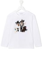 Dolce & Gabbana Kids Designers Patch T-shirt, Boy's, Size: 8 Yrs, White