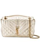 Saint Laurent Medium Monogram College Bag, Women's, Grey, Leather/metal
