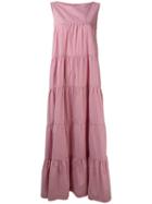 P.a.r.o.s.h. Pleated Maxi Dress, Women's, Size: Medium, Red, Cotton