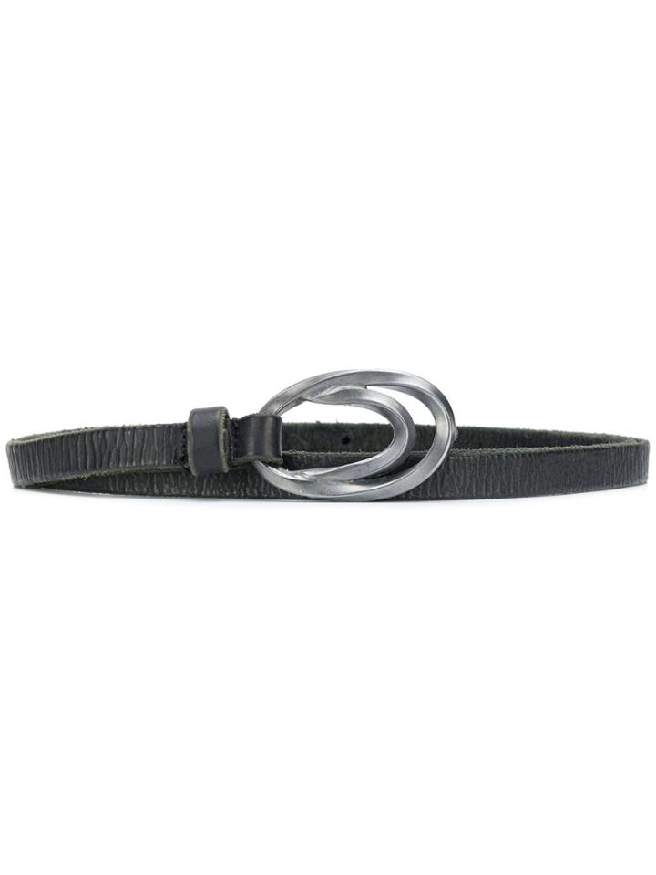 Goti Textured Thin Belt - Black