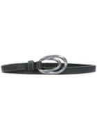 Goti Textured Thin Belt - Black