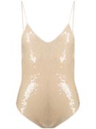 Oseree Sequin One-piece Swimsuit - Neutrals