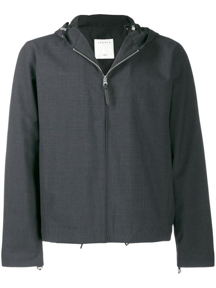 Sandro Paris Hooded Jacket - Grey