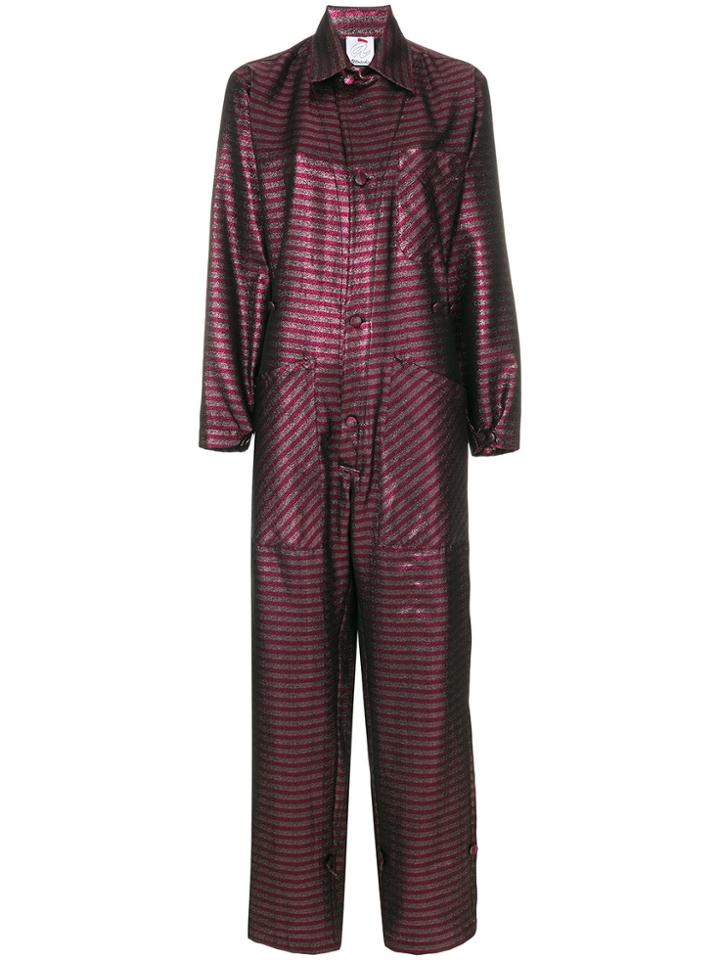 Ultràchic Striped Jumpsuit - Pink & Purple