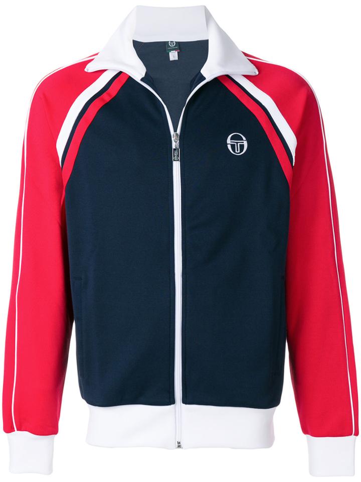 Sergio Tacchini Colour-block Zipped Sweatshirt - Blue