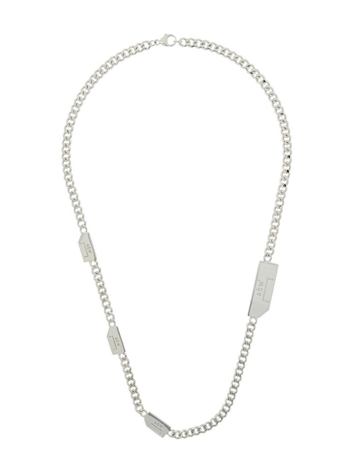 A-cold-wall* Plaque Chain Necklace - Silver