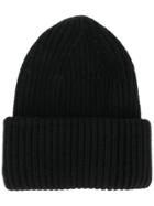 Roberto Collina Classic Knitted Beanie Hat - Black