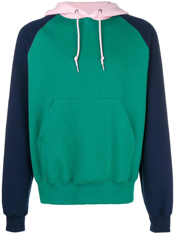 Cédric Charlier Colourblock Hoodie - Green