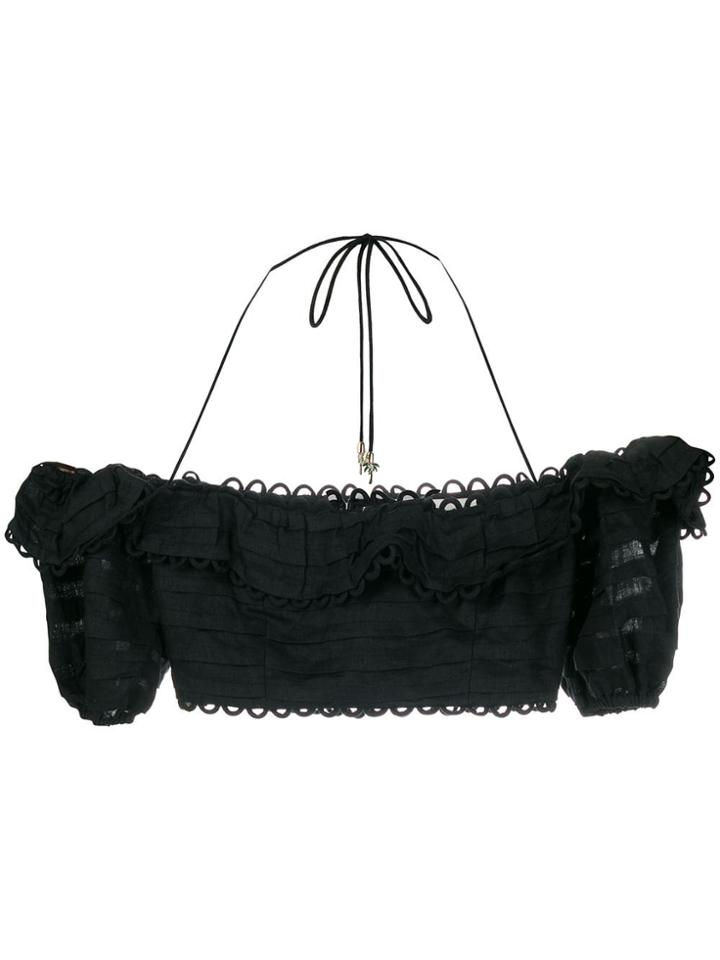 Zimmermann Allia Crop Top - Black