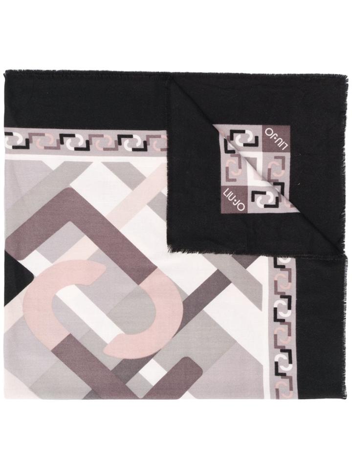 Liu Jo Pattern Print Scarf - Black